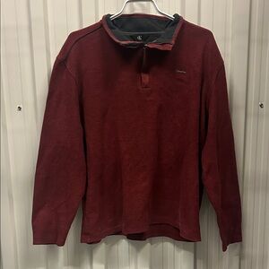 Calvin Klein Burgundy Long Sleeve Pullover